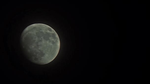Luna Llena Nubes Time Lapse — Vídeo de stock