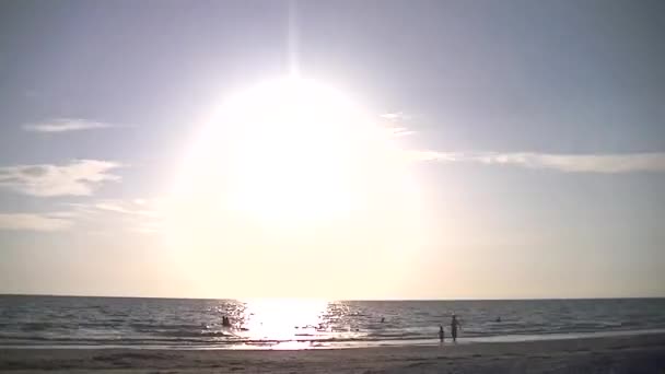 Zonsondergang Time Lapse Strand — Stockvideo