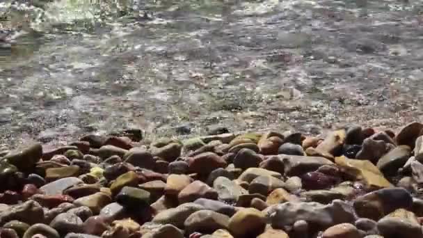 Onde Colpiscono Spiaggia — Video Stock