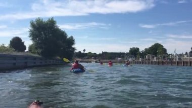 Kayık Port Austin Michigan içine geri