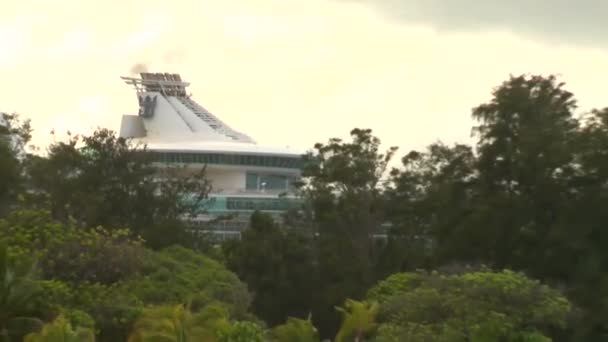 Beautiful Cruise Ship Shot Caribbean Sea — Stock Video
