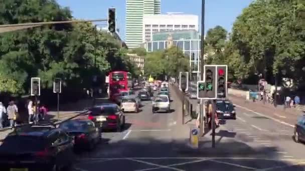 Rijden Door Straten Van Londen Time Lapse — Stockvideo