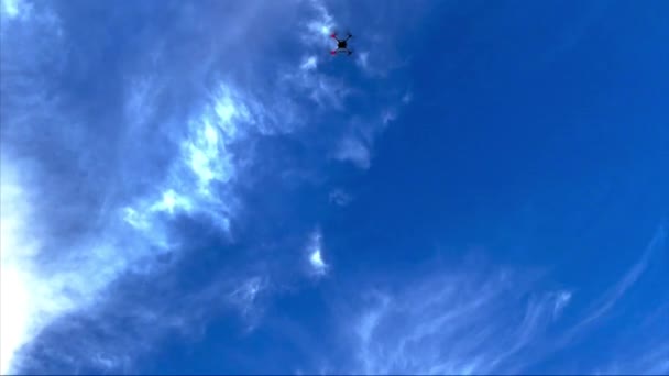Ankunft Und Landung Einer Drohne Lizenzfreies Stock-Filmmaterial
