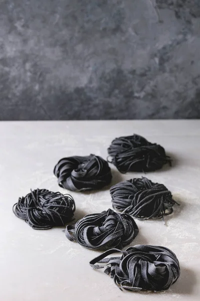 Ποικιλία Από Ιταλικά Σπιτικό Νωπό Άψητα Σουπιές Μελάνι Μαύρο Ζυμαρικά — Φωτογραφία Αρχείου