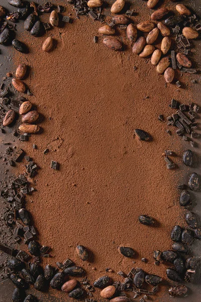 Verscheidenheid van cacaobonen — Stockfoto
