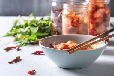 Korean appetizer kimchi clipart