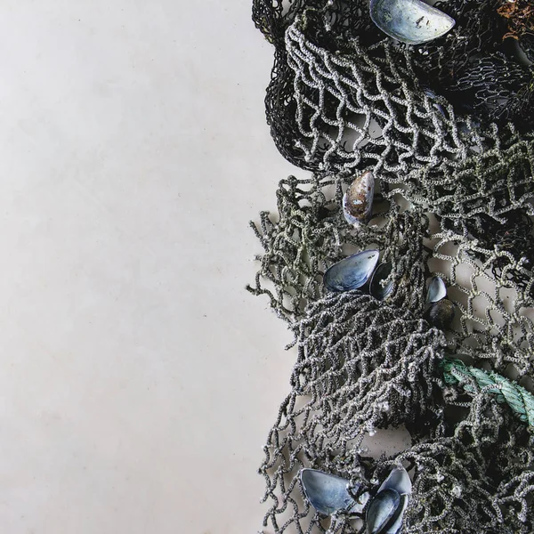 Oude zee visnetten — Stockfoto