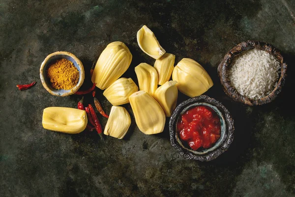 Zralé oloupané jackfruit — Stock fotografie