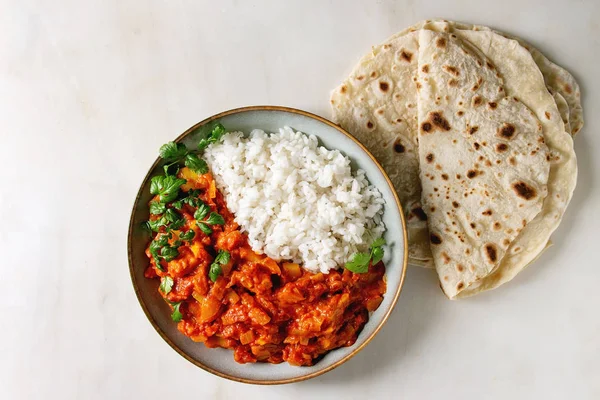 Vegan jackfruit curry — Stock Photo, Image