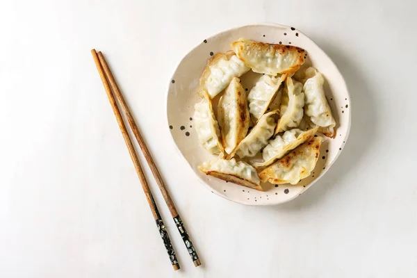 Dumplings Gyozas potstickers — Stockfoto