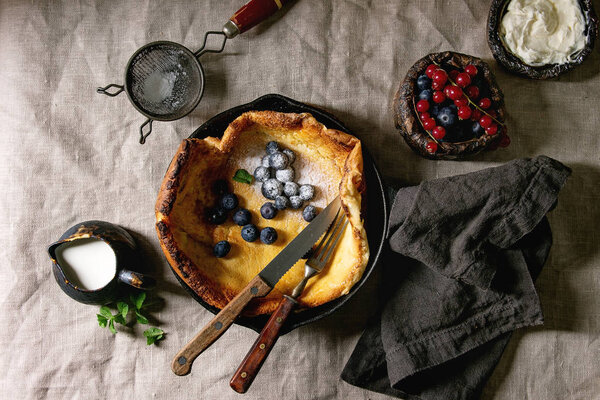 Dutch baby with berries