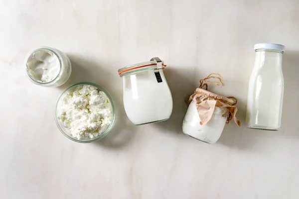 Conjunto de produtos lácteos — Fotografia de Stock