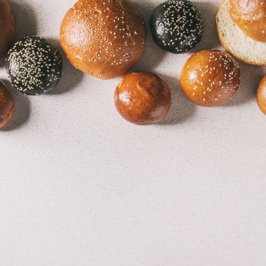 Burger çörekler çeşitli