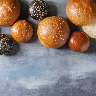 Burger çörekler çeşitli