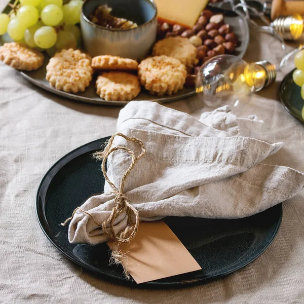 Dinner set table