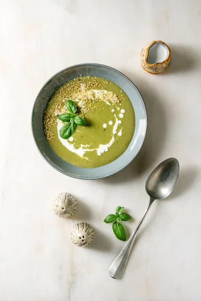 Πράσινη σούπα λαχανικών — Φωτογραφία Αρχείου