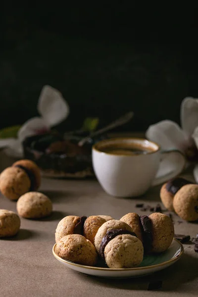 Baci di dama hazelnut biscuits — Stock Photo, Image