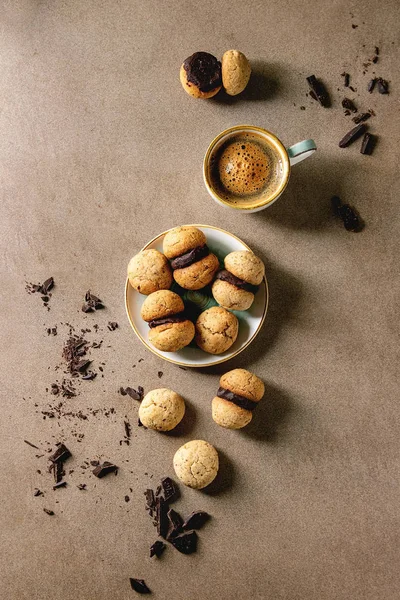 Baci di dama hazelnut biscuits — Stock Photo, Image