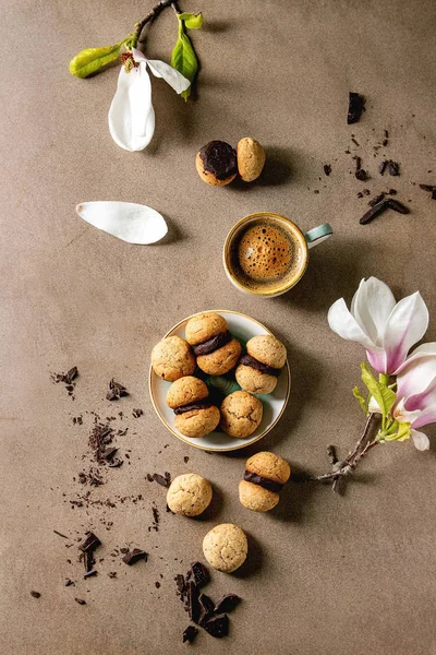 Galletas de avellana Baci di dama —  Fotos de Stock