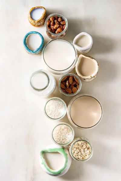 Variety of non-dairy milk — Stock Photo, Image