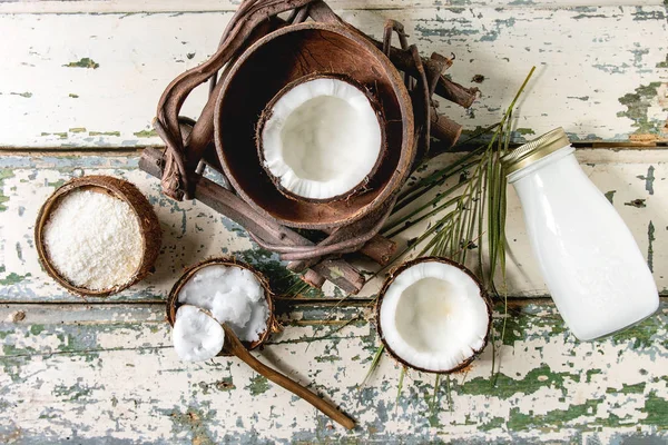 Varietà di prodotti di cocco — Foto Stock