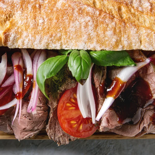 Sığır eti baget sandviç — Stok fotoğraf