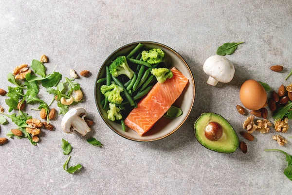 Ingredientes dietéticos cetogénicos — Fotografia de Stock