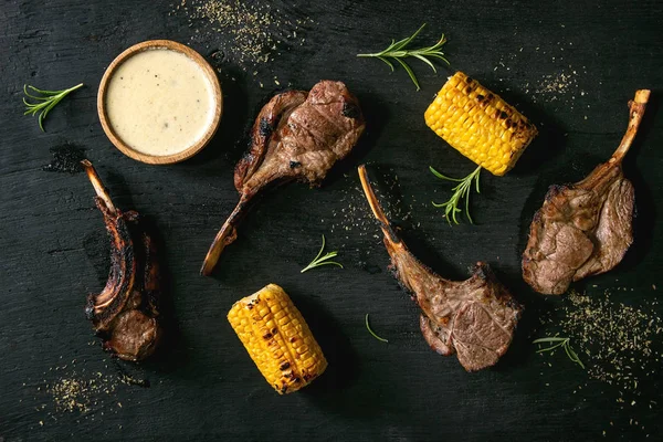 Grilled rack of lamb — Stock Photo, Image