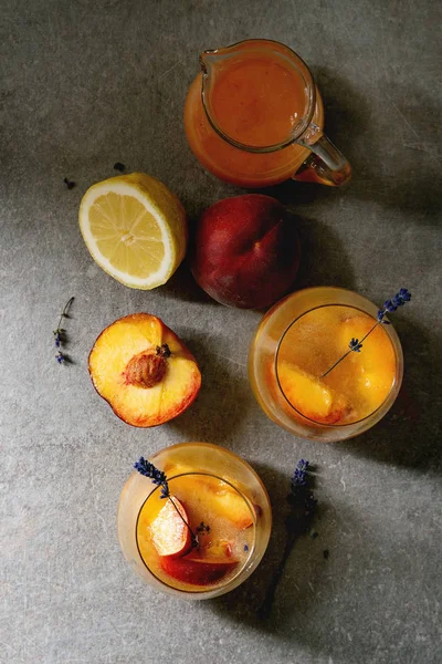 Pfirsich Cocktail Limonade — Stockfoto