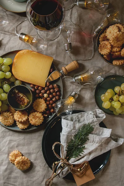 Jantar de Natal set table — Fotografia de Stock