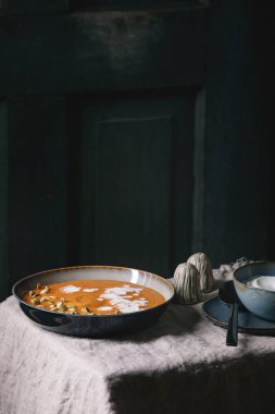 Kremalı balkabağı çorbası.