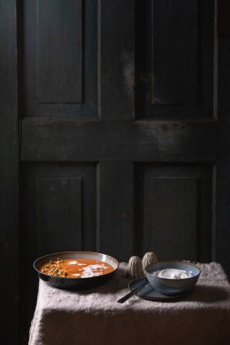 Kremalı balkabağı çorbası.