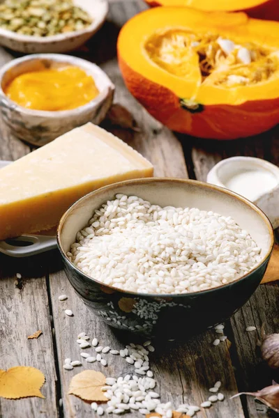 Ingredienti per risotto alla zucca — Foto Stock