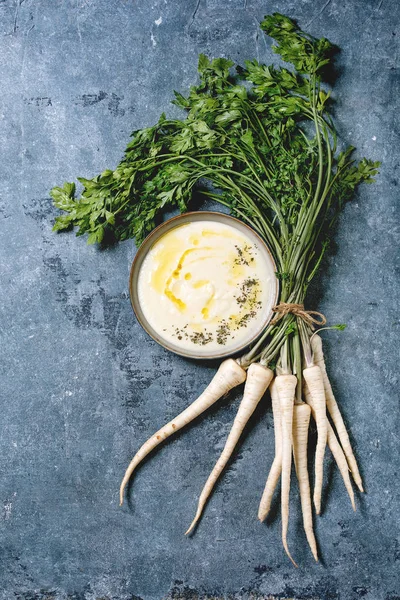 Sup ubi dengan saus mentega — Stok Foto