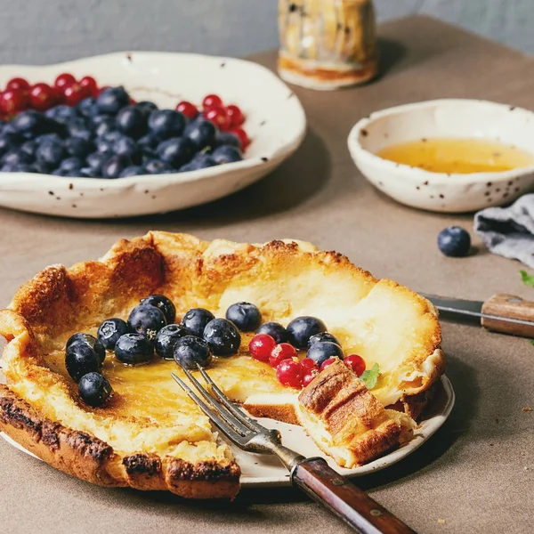 Dutch baby with berries