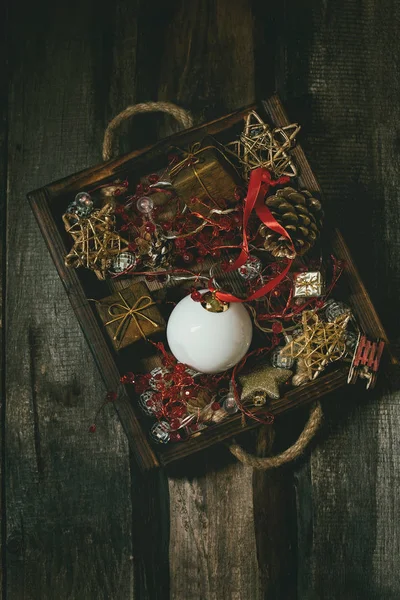 Рождественская коллекция игрушек — стоковое фото