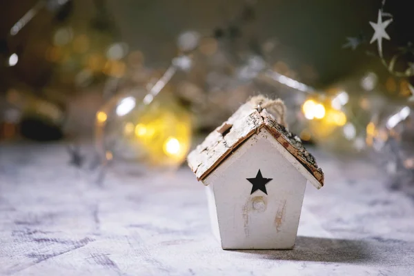 Christmas toy birdhouse — Stockfoto