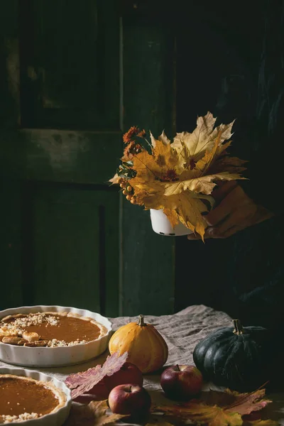 Traditionele pompoen pie — Stockfoto