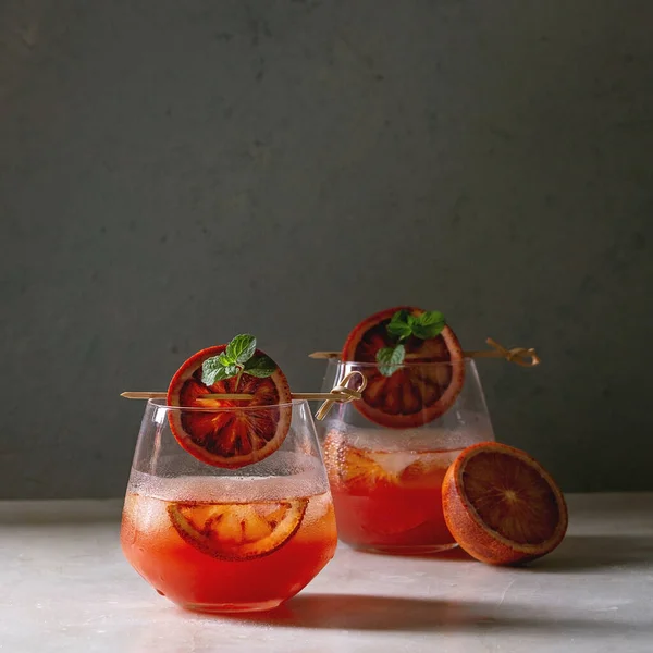 Blood orange cocktail — Stockfoto