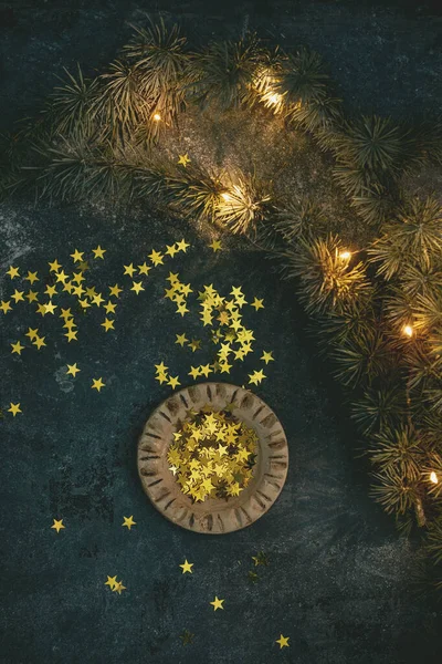 Natal estrelas douradas — Fotografia de Stock