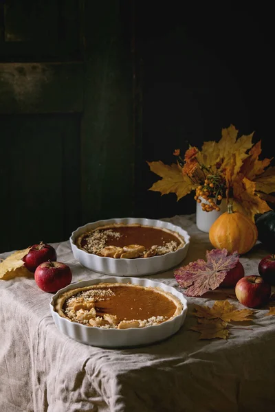 Traditionele pompoen pie — Stockfoto