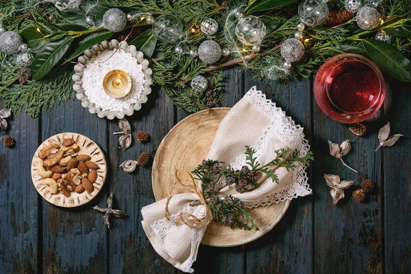 Christmas or New year table — Stock Photo, Image