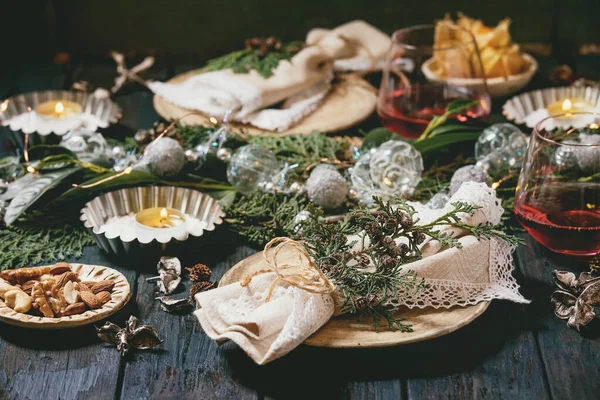 Christmas or New year table — Stock Photo, Image