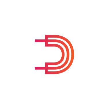 Modern tasarım ile lüks vektör logo sigorta primi D harfi logo. Zarif kurumsal identity.vector illüstrasyon ve logosu ilham