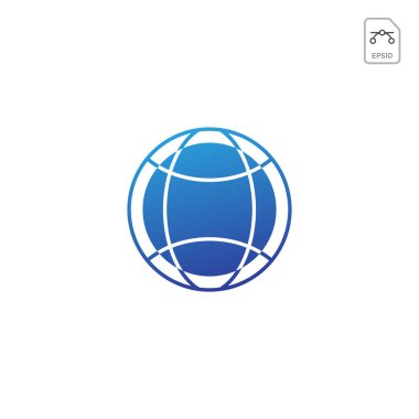 Dünya küreleri beyaz arka planda izole edilmiş. Düz Dünya ikonu. Vektör illüstrasyonu.