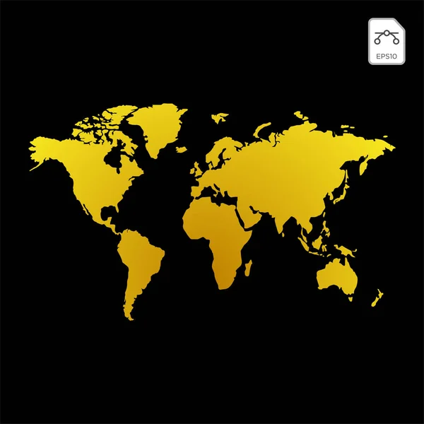 Золотой Глобус Глянцевая Векторная Иллюстрация Бизнес Индустрии Земли — стоковый вектор