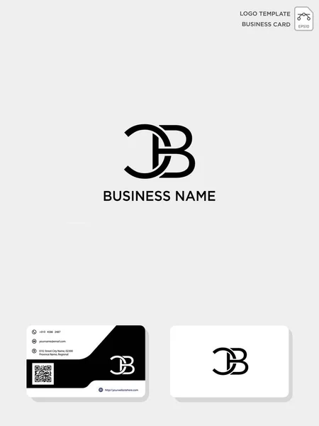 ilk Cb veya M.ö. yaratıcı logo şablonu ve kartvizit içerir. vektör çizim ve logosu ilham