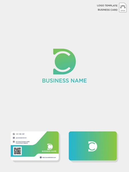 Modelo Logotipo Criativo Inicial Cartão Visita Incluem Ilustração Vetorial Inspiração — Vetor de Stock
