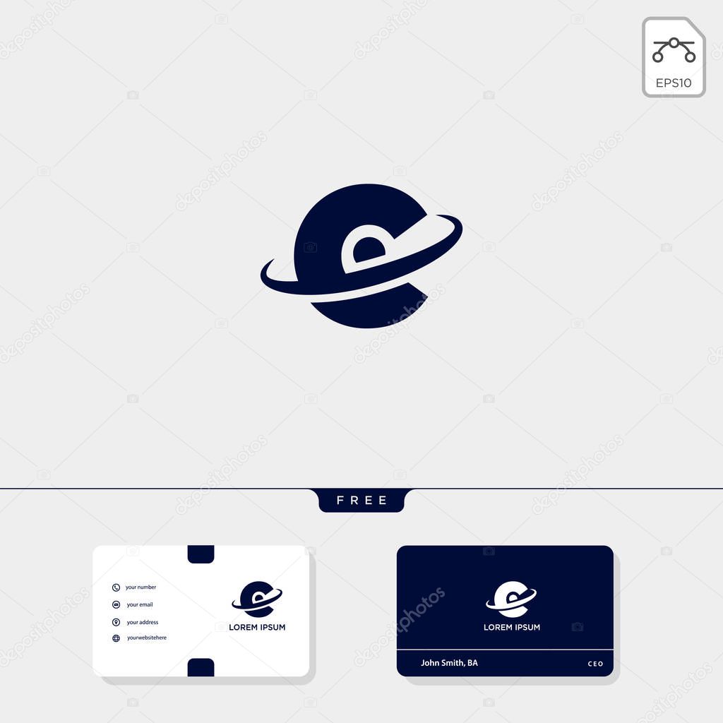 Initial C, CC creative logo template and business card design template include. vector illustration and logo inspiration