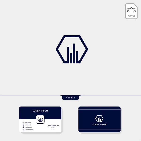 Buchhaltung Finanzdiagramm Kreative Logo Vorlage Vektorillustration Und Logo Inspiration Visitenkarten — Stockvektor